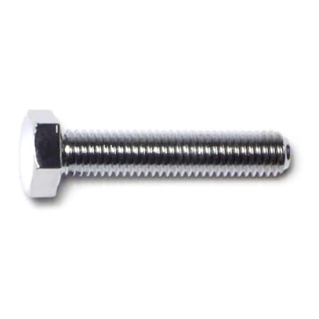 Midwest Fastener Class 8.8, M8-1.25 Hex Head Cap Screw, Chrome Plated Steel, 40 mm L, 10 PK 74484